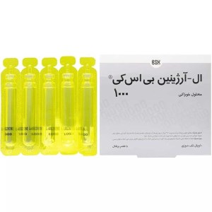 ویال خوراکی ال آرژنین 1000 میلی گرم بی اس کی 10 عددی با طعم پرتقال